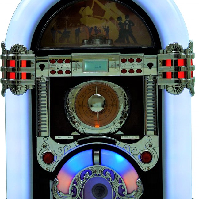 Настольный Jukebox с CD-плеером, AM/FM, док-станцией USB/SD и функциями bluetooth