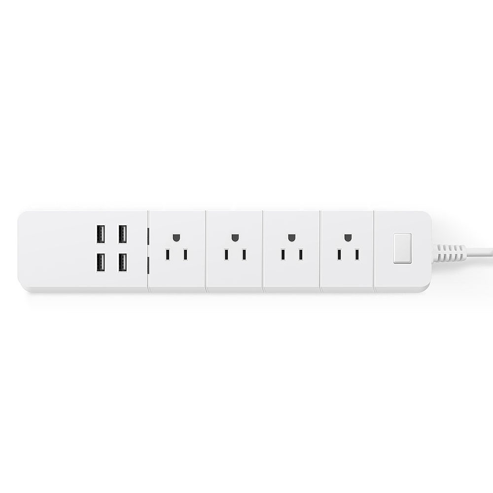 4 USB порта Быстрая зарядка 4 розетки США гнездо 16A ток WiFi Smart Power Steip с ручной кнопкой включения работать с Amazon echo