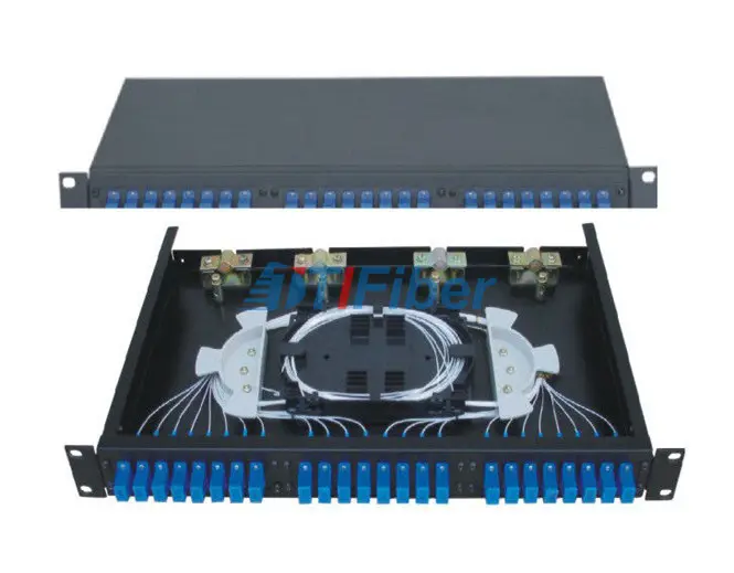 FTTH 12-24 ядра SC/FC/ST/LC ODF стойка крепление Сращивание Концевая коробка волоконно-оптическая коммутационная панель