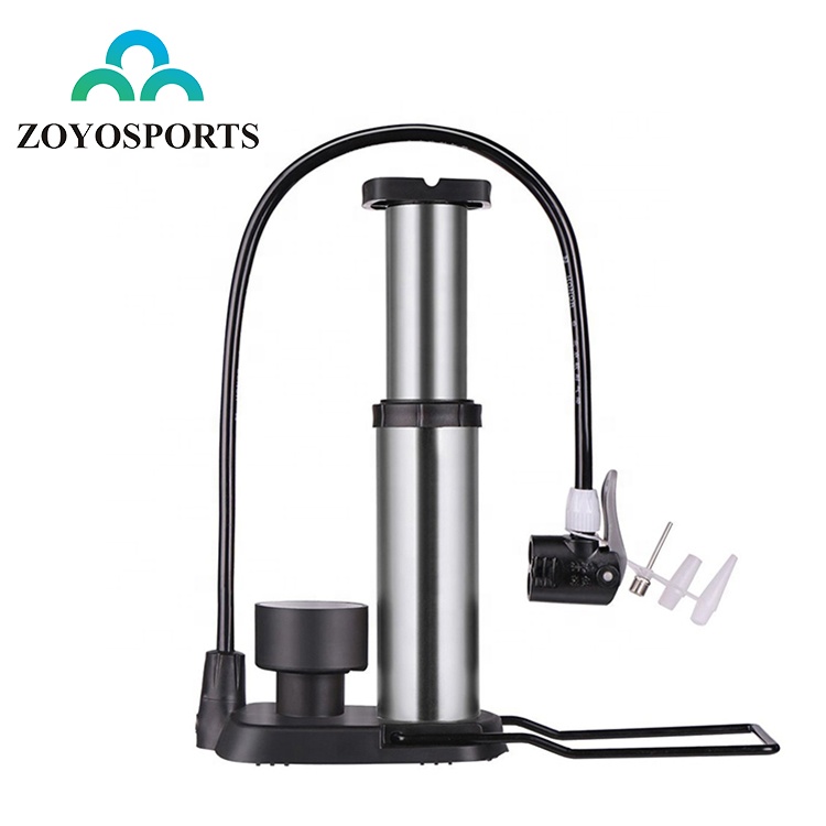 ZOYOSPORTS мини алюминиевый сплав велосипедный ножной воздушный насос с манометром портативный напольный велосипедный насос