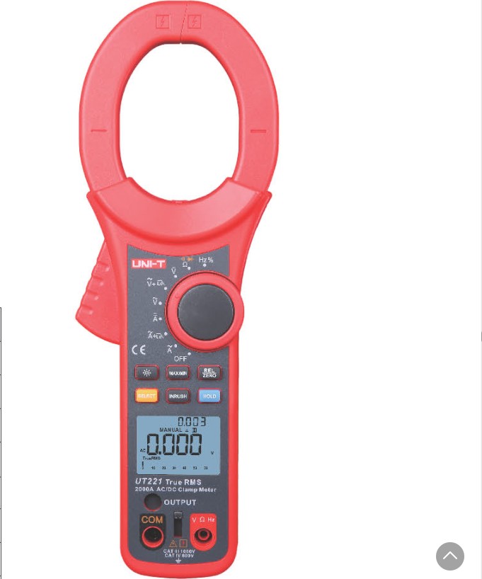 UT221 Series 2000A AC/DC Digital Clamp Meter with Overload Protection