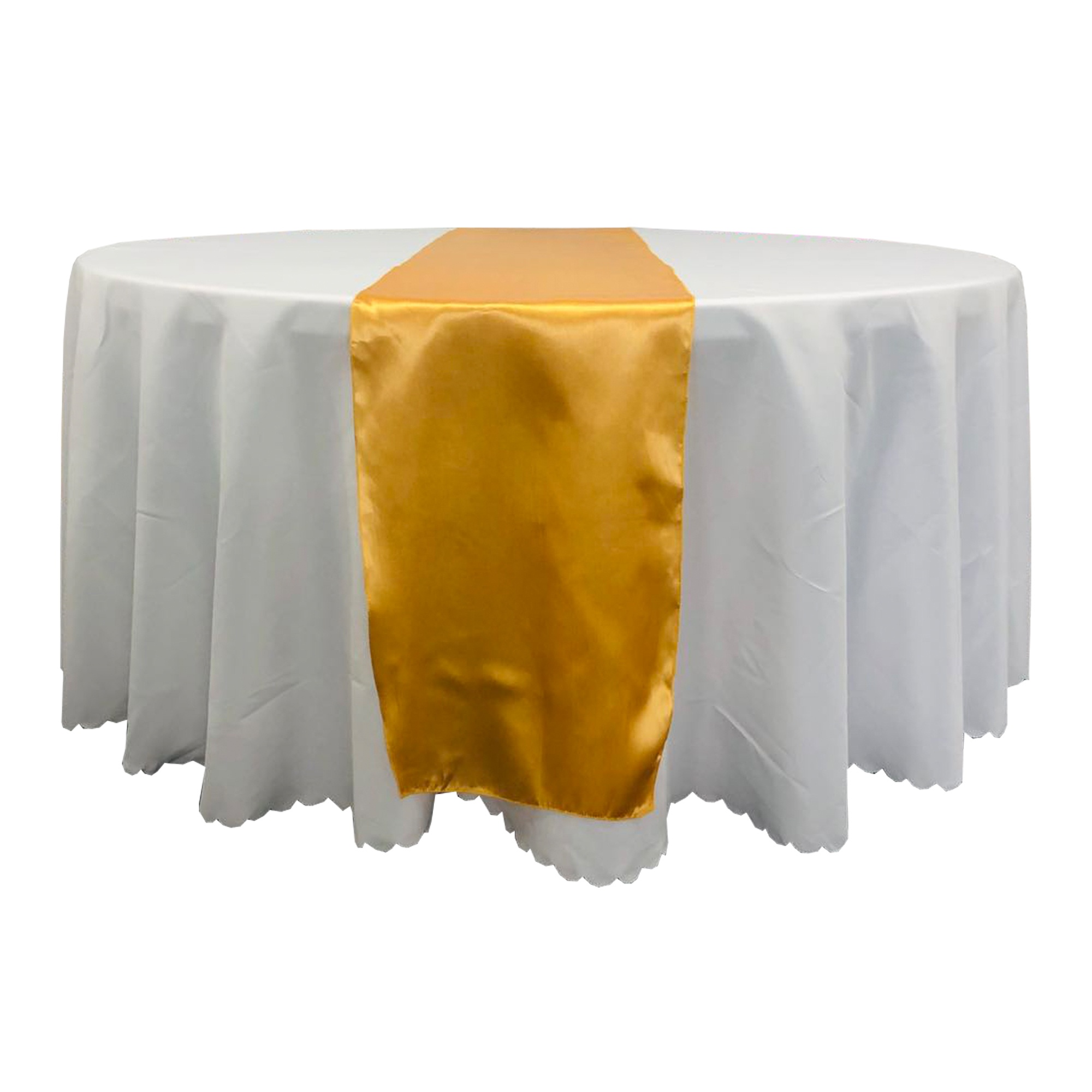 cheap price polyester satin wedding table runner