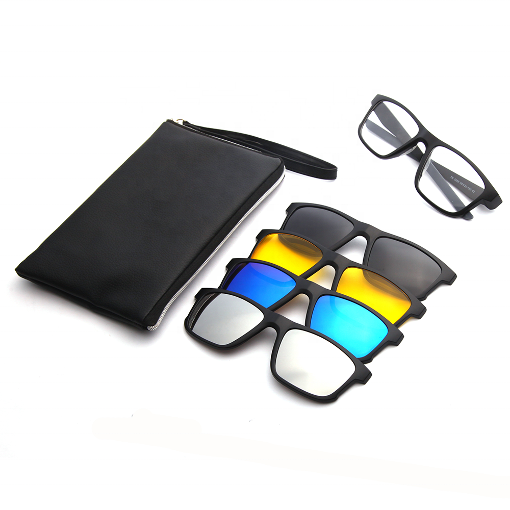 SKYWAY Factory Direct New Stylish 4 In 1 Polarized Clip On Sunglasses Night Vision With Bag