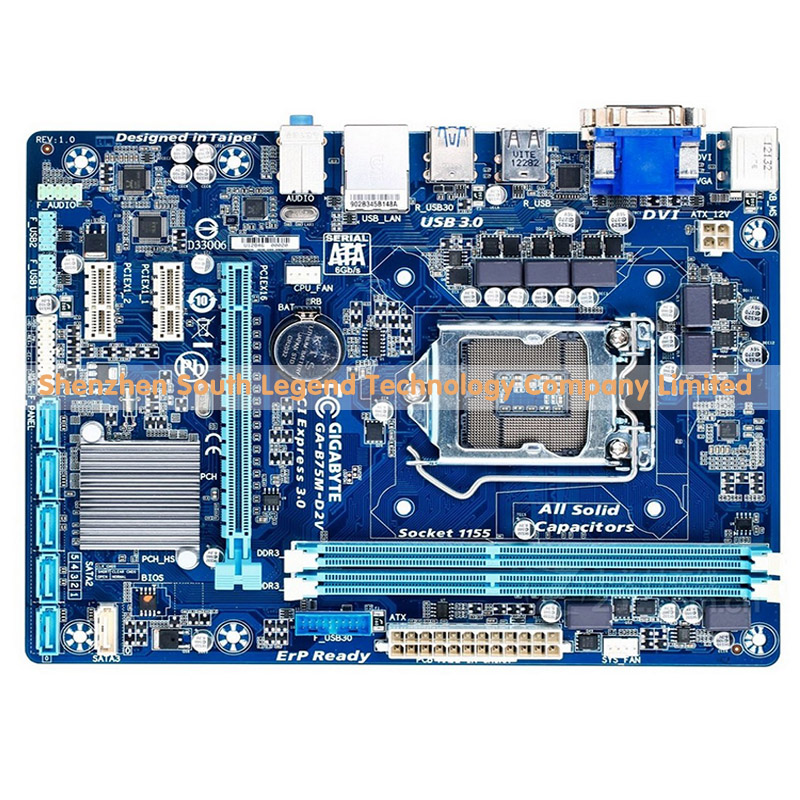 Использованная протестированная оригинальная материнская плата Gigabyte GA-B75-D3/ P8B75-M/V LGA 1155 DDR3