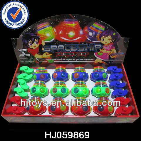 plastic top with music,promotional,spinning top