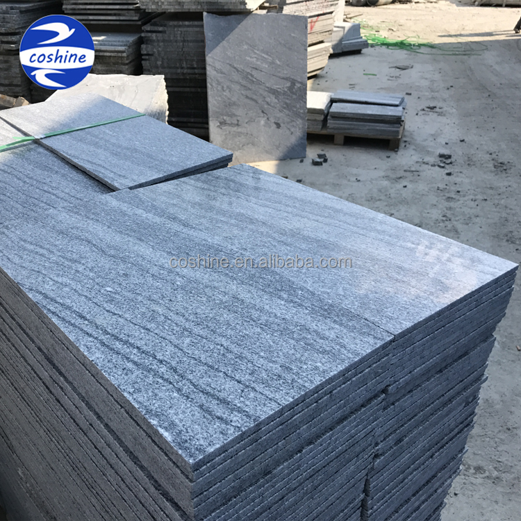 Плитка из серого гранита Nero Santiago G302, 1 см, Китай