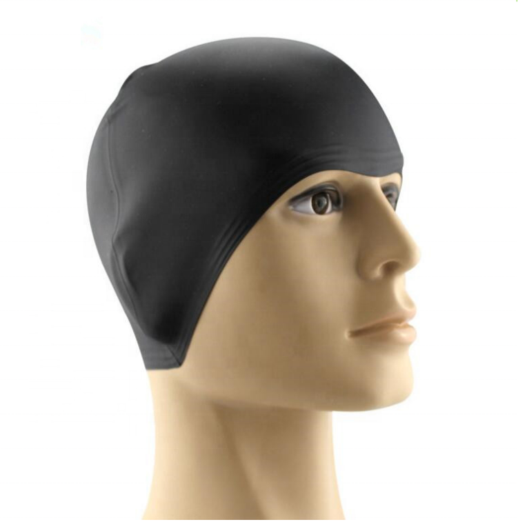 High quality waterproof silicone swimming cap for long hair