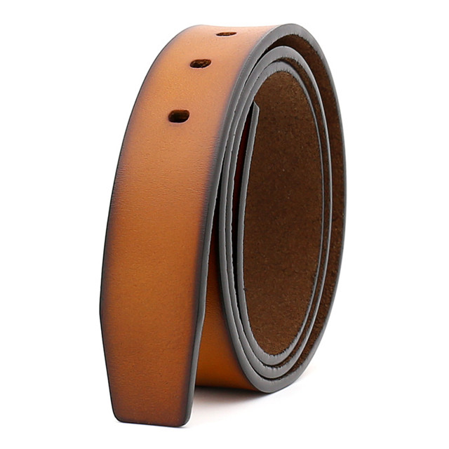 Custom Vintage Distress Casual Western Jean Genuine Leather Belt Strap without Buckle