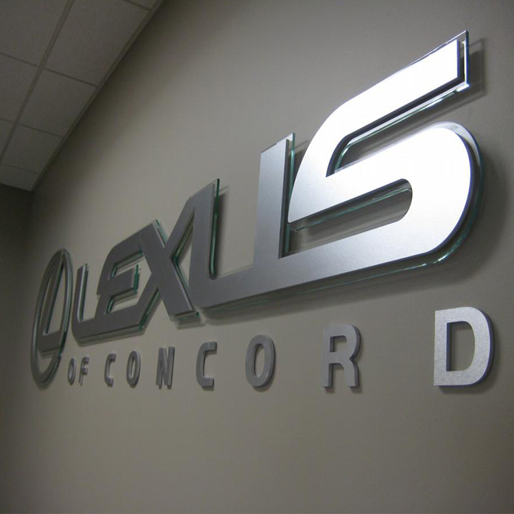 Chrome 3D car sign for Car Dealership or 4S Shop