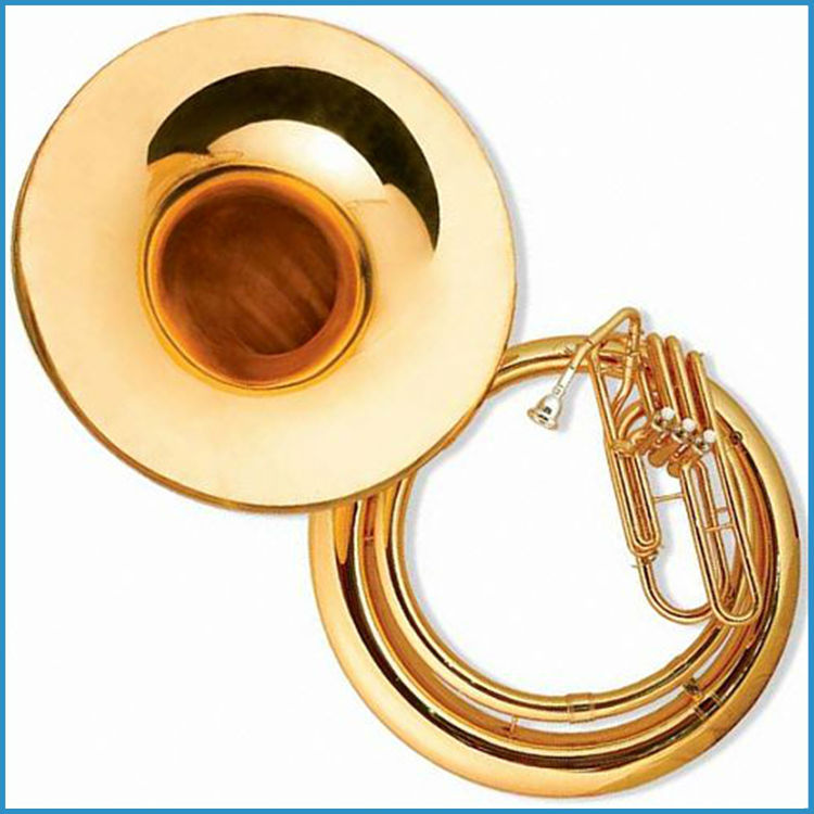 Золотой лак Bb key sousaphone, c key china sousaphone, латунный sousaphone