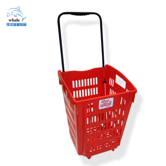 Telescopic Rolling Shopping Basket Cart