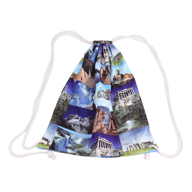 Ton709204 Велоспорт drawstring сумка оптовая продажа комплект Карманный Печать Drawstring Сумка женщины рюкзак дорожная softback женщины