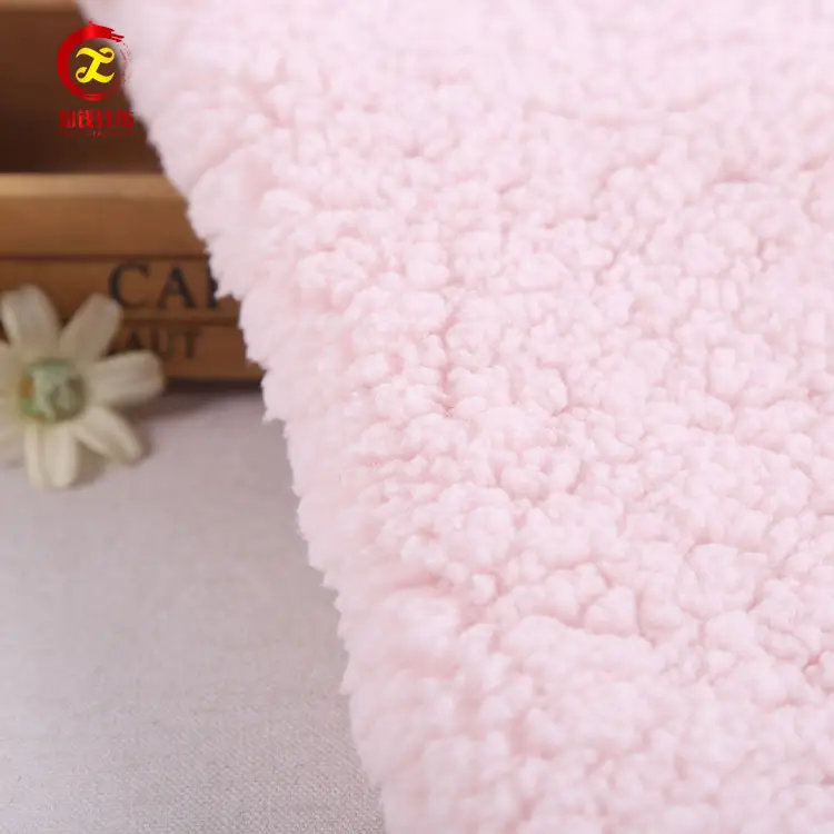 China supplier factory price 100 polyester sherpa fleece fabric