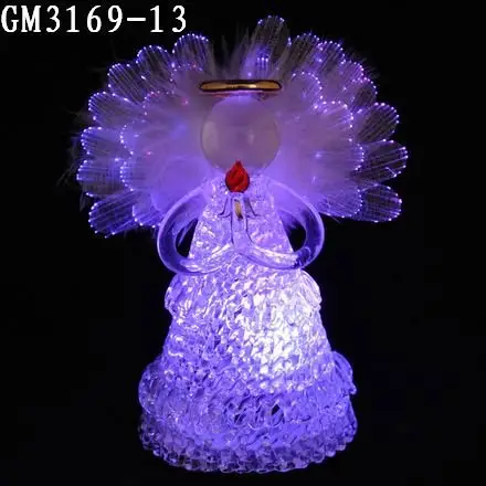 Оптический волоконный Ангел со светодиодной подсветкой, меняющей цвет