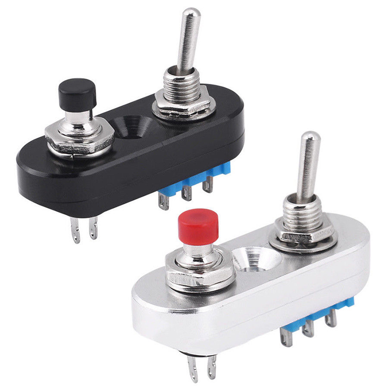 CNC Aluminum Material ATV UTV Racing Car Handlebar Mount Panel Mount Dual Switches On-Off Button On-Off-On Rocker Switch