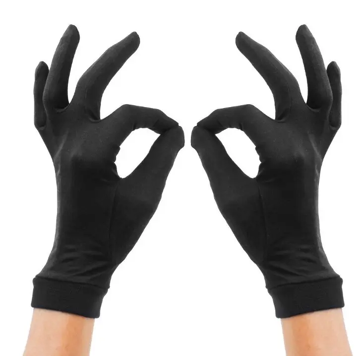 Custom Coloful Safety Silk Jersey Knit Fabric 100%Pure Silk Gloves