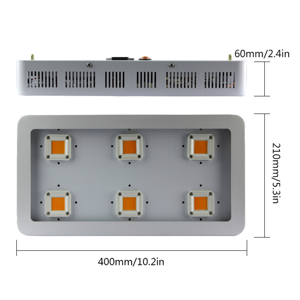 AC85-265V полный спектр On/Off переключатель лампа для выращивания растений с питанием от источника 1800W 6X COB LED Grow свет для комнатных растений