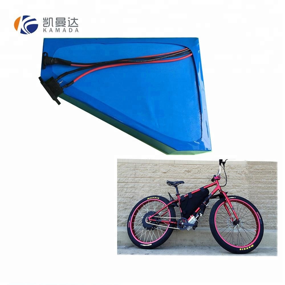 triangle lithium electric bike battery 48v 20ah e bike battery with charger and triangle bag
