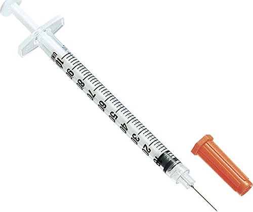 Одноразовый медицинский шприц для инсулина с фиксированной иглой, 1 мл