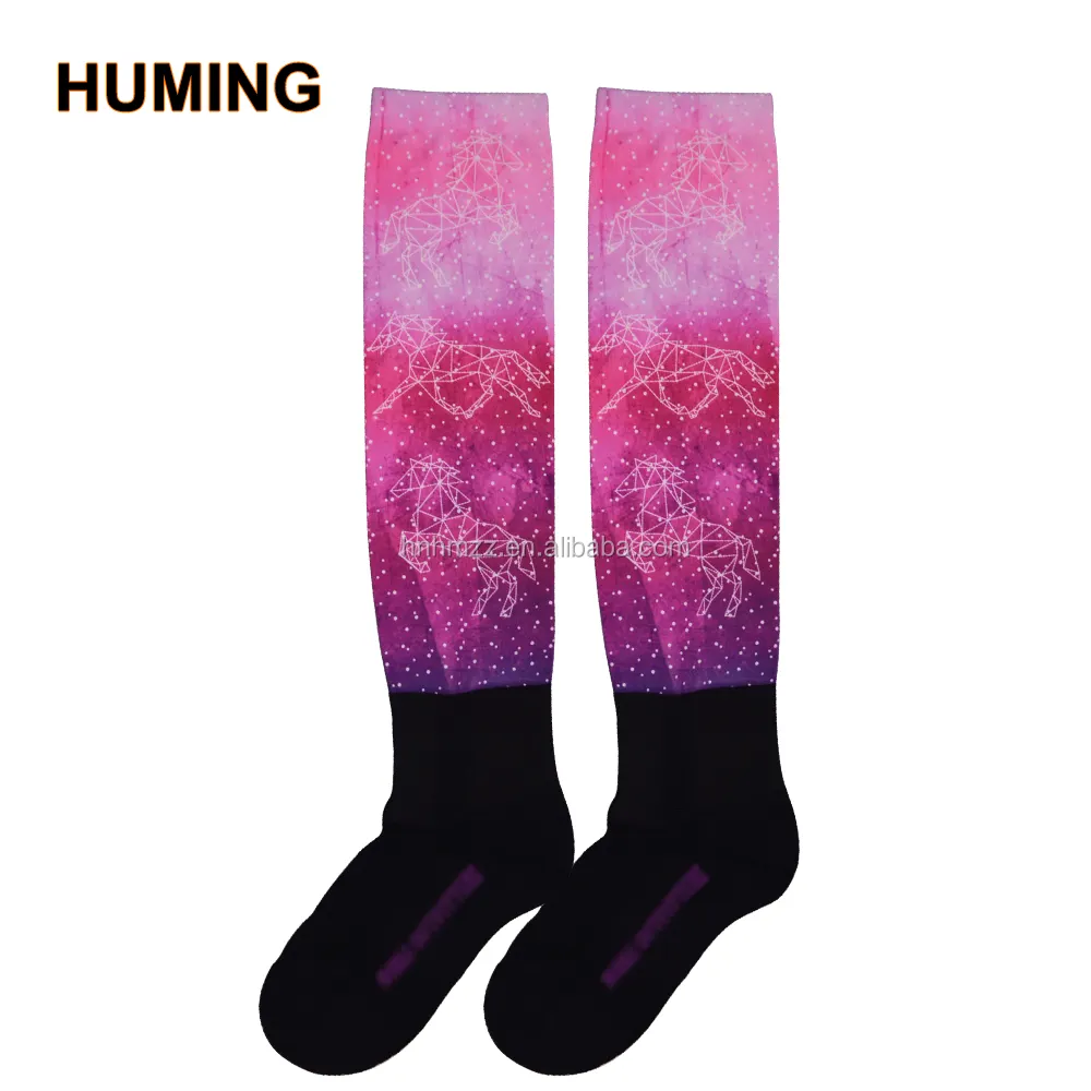 OEM logo custom colorful running men athletic thick compression sports socks for man