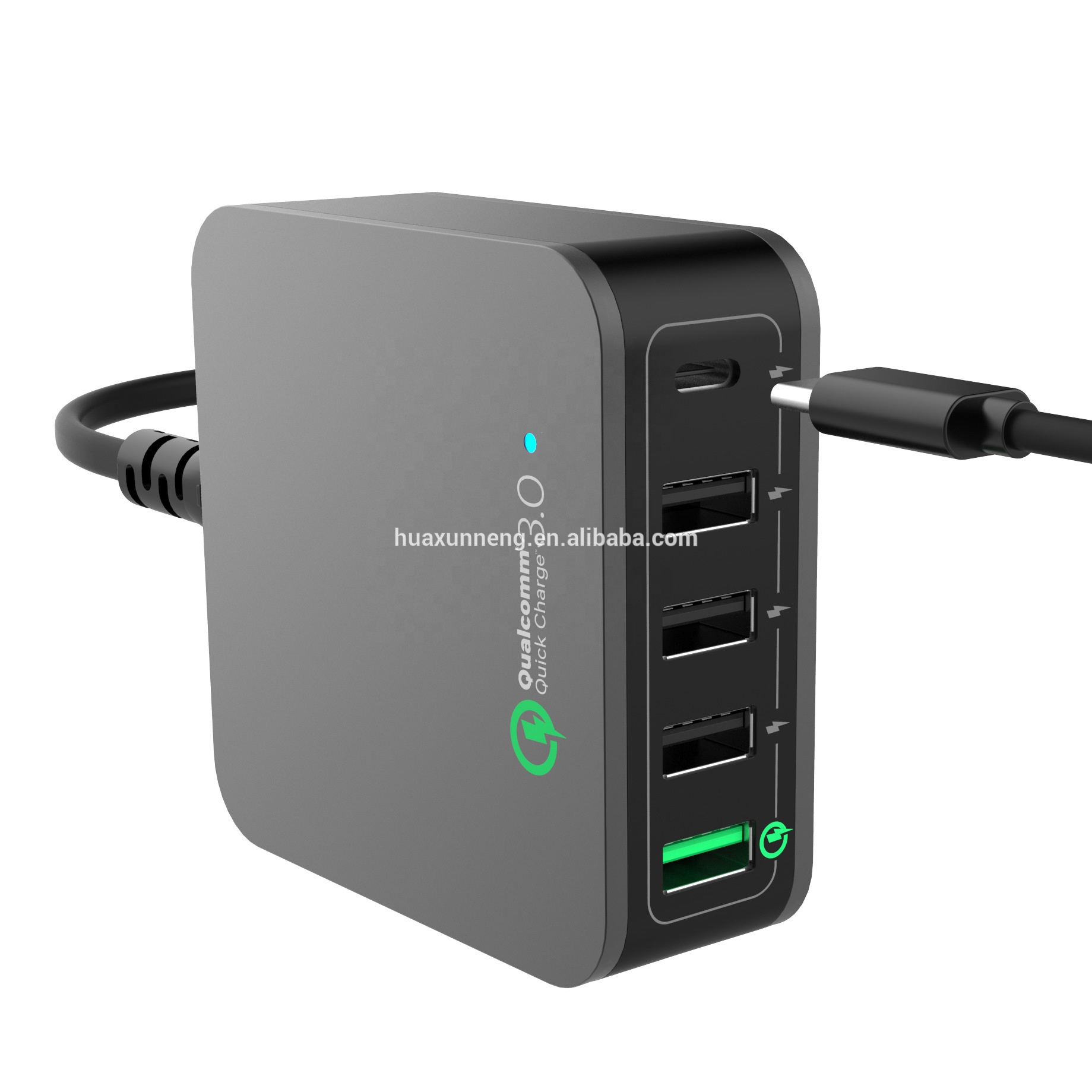 5-разъемное зарядное usb-устройство USB Универсальное настенное зарядное устройство 50 Вт высокая скорость Настольный телефон зарядная станция мульти-станция зарядного устройства с портом USB QC 3,0