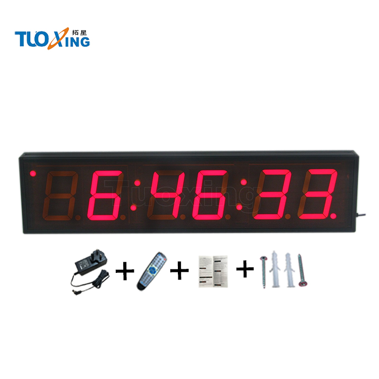 4 inch 6 digits LED digital clock mechanical water timer