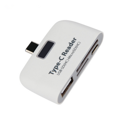 USB 3,1 Тип C TF SD кардридер адаптер, 3 в 1 Тип c OTG адаптер для MEIZU/ Huawei P9 Plus/Новый Macbook