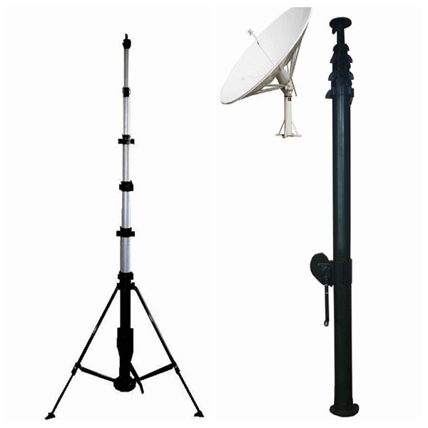Алюминиевая Телескопическая ТВ Wi-Fi и VHF антенна мачта 10 м до 30 м с штативом для телекоммуникации