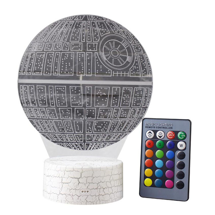 USB charging remote customized any shape football earth 3d illusion led night light