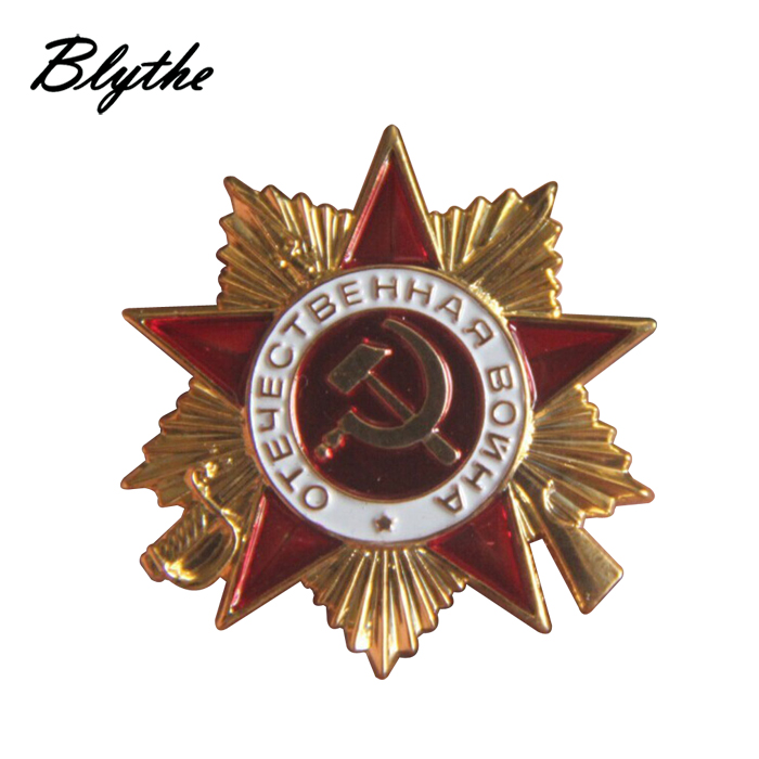 Original Russia Sliver Great Patriotic War Medal Ribbon Medals Soviet Union Badge Emblem Lapel sword shield