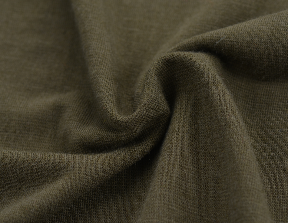 285gsm 70/28/2 Modacrylic/FR Viscose/elastic Terry Knitted Fabric in dark green colour