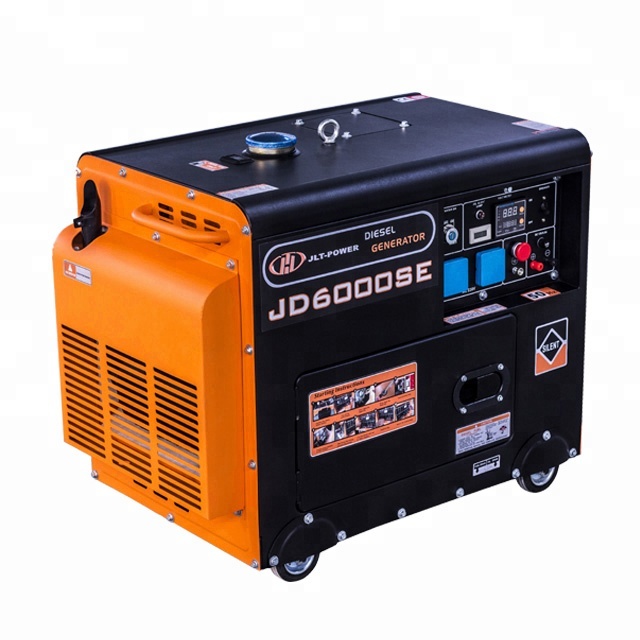 50 Гц 3 фазы небольшой тихий дизельный генератор 5KVA 6KVA с ручкой и колесами