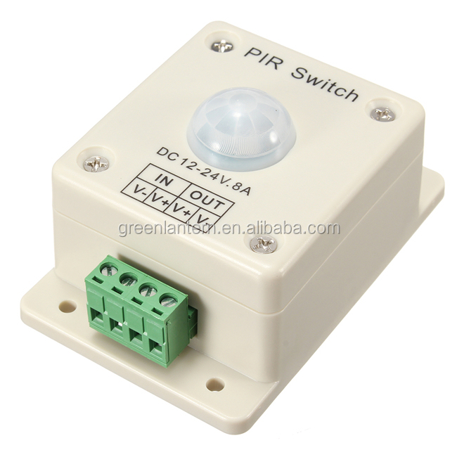 Автоматический 8A 12V ~ 24V PIR инфракрасный датчик движения переключатель для светодиодного освещения