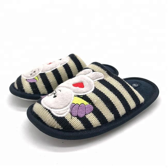 Embroider Cashmere Indoor Children Slipper House Slippers