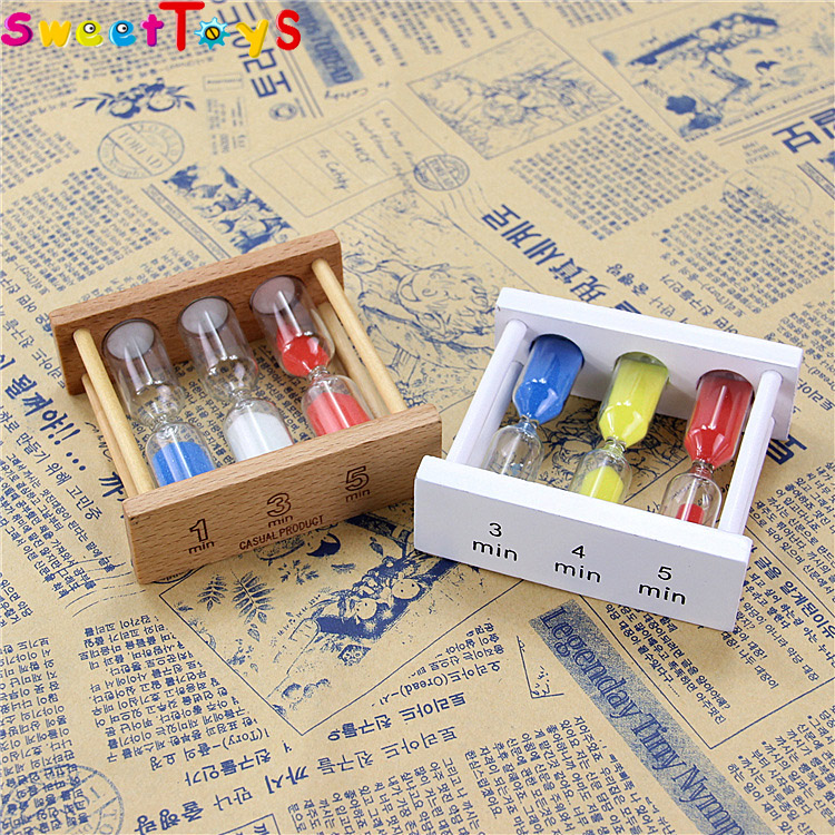 Wooden Sand Timer 1 & 3 & 4& 5 minutes sandtiming hourglasses Home Decoration