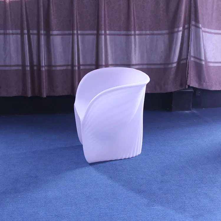 Декоративный светящийся светодиодный стул, пластиковый уникальный светящийся в форме цветка