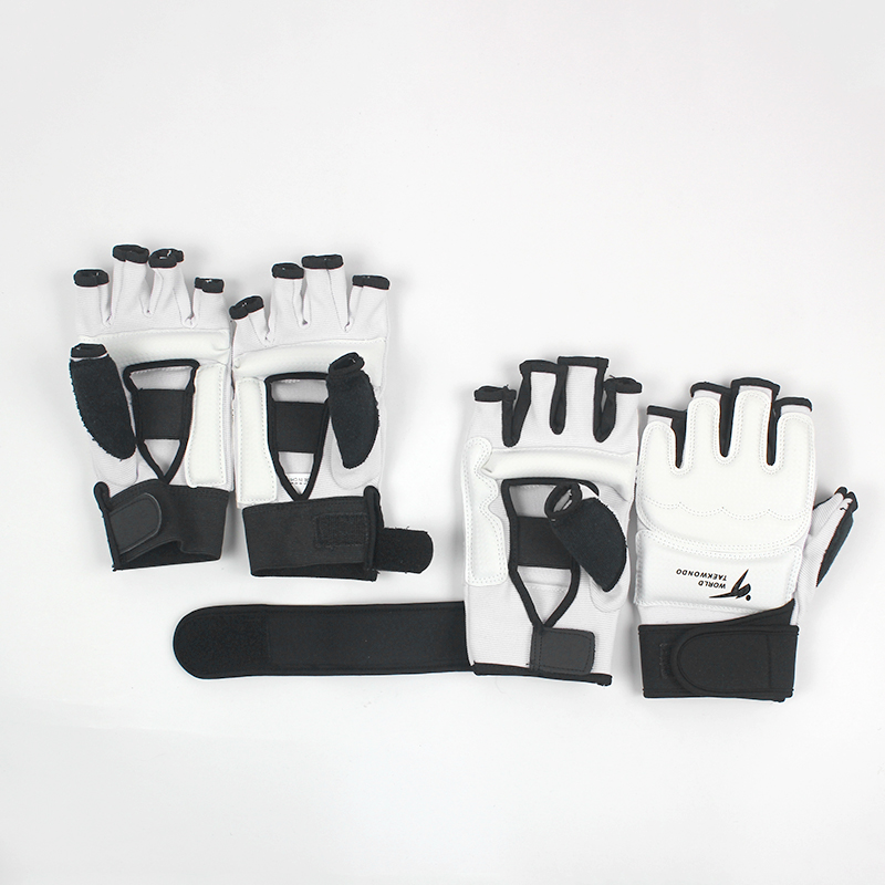 White sponge diamond PU hand guard for martial arts taekwondo training protection