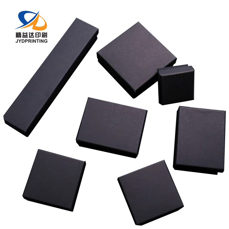 Manufacture Wholesale Custom Luxury Small Paper Black Gift Jewelry Storage Packaging Box With Logo