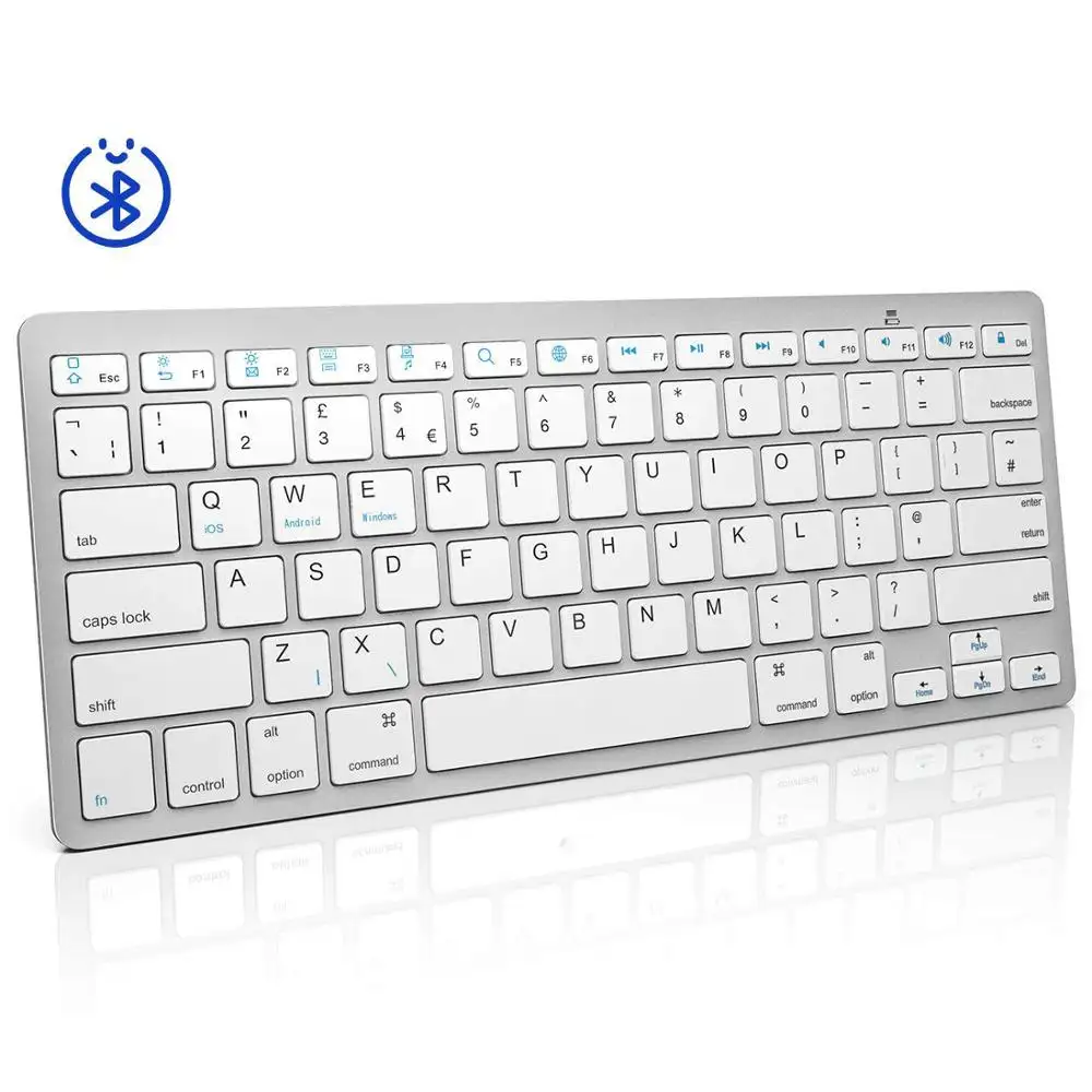 For Windows OS/Apple Mac/Android System Mini Slim Wireless Bluetooth Keyboard