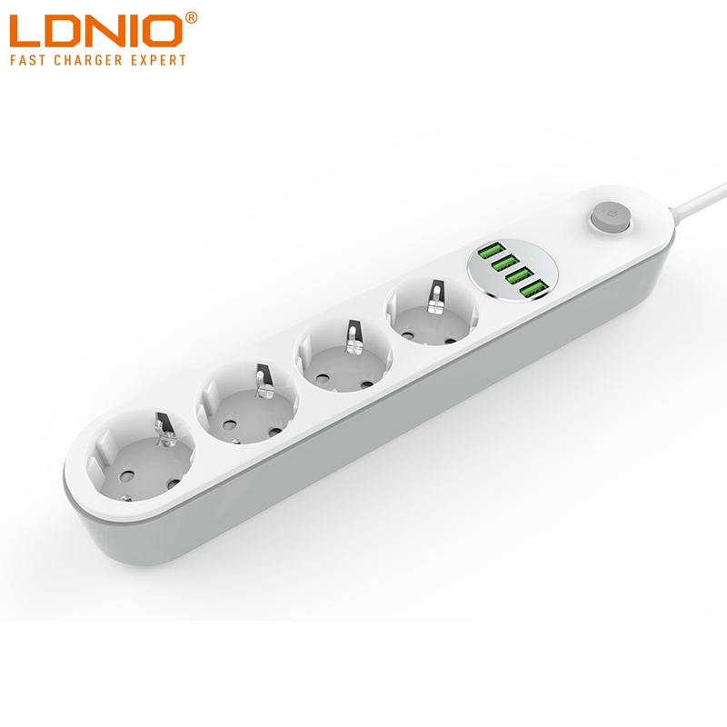 Новый смарт-удлинитель ЕС с 4 розетки и 4 USB портами управления "умный дом" 2m шнур питания SE4432