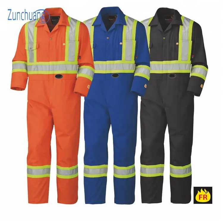 Mining work wear boiler suit panoply workwear coverall 100% cotton fireproof work wear