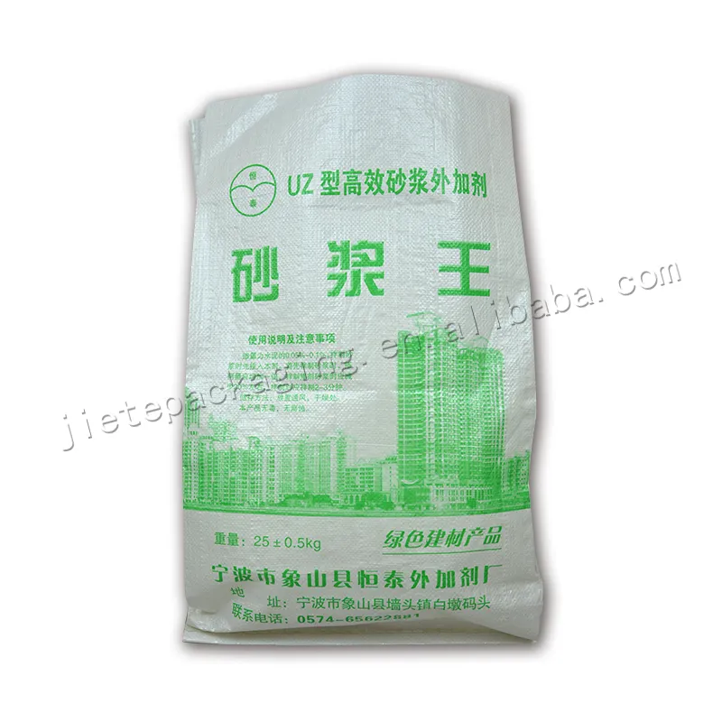 Customized 25kg plastic bopp laminated pp woven cement bag for packing wall putty powder,tile adhesive,lime paste, clay, lime