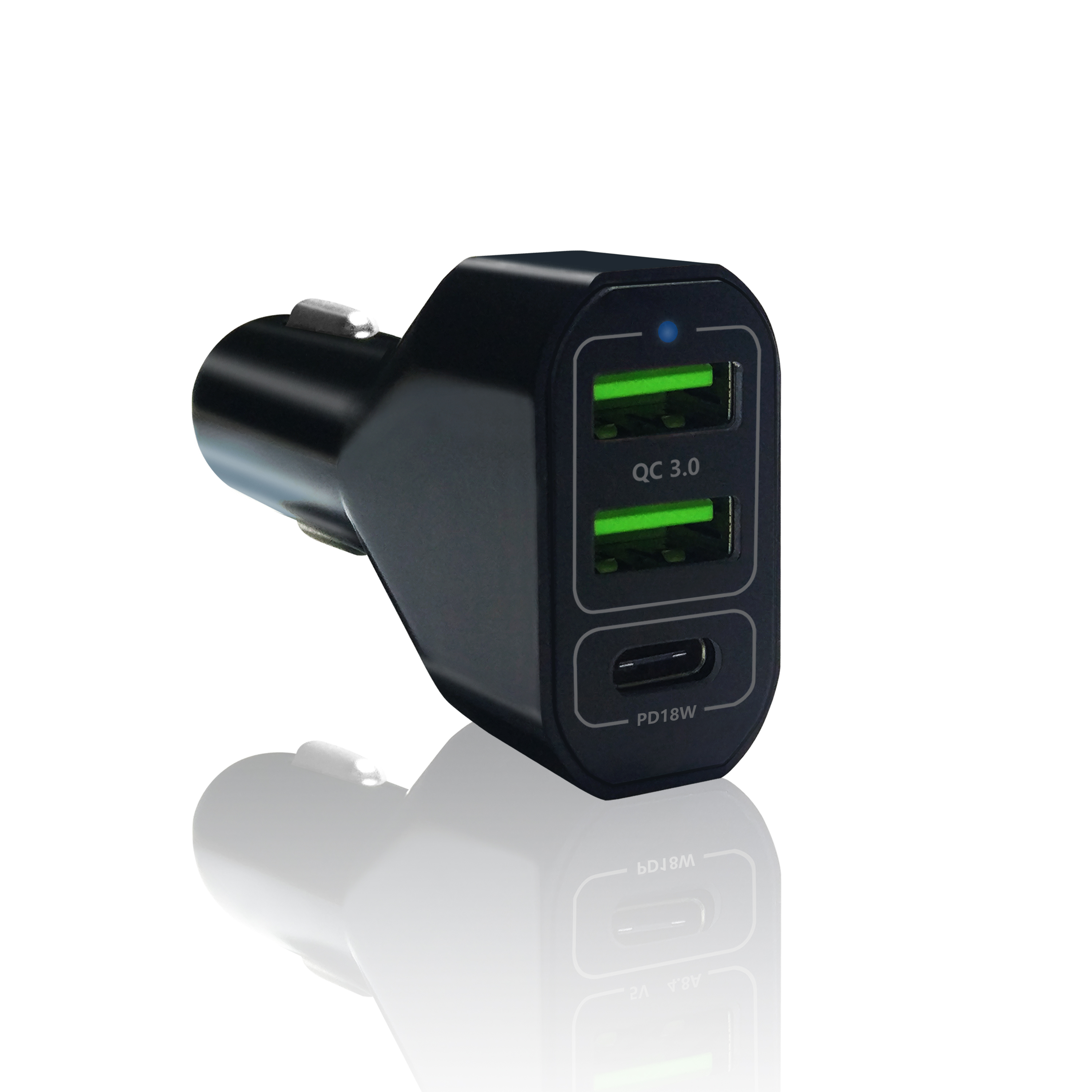 Hunda High quality 2 ports 39W QC3.0 fast usb interface car charger
