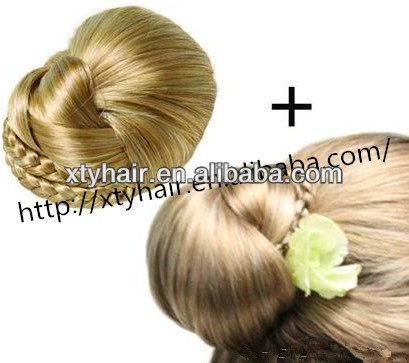 AliExpress аксессуары для волос булочка 100% японский синтетический мода шиньон дешево