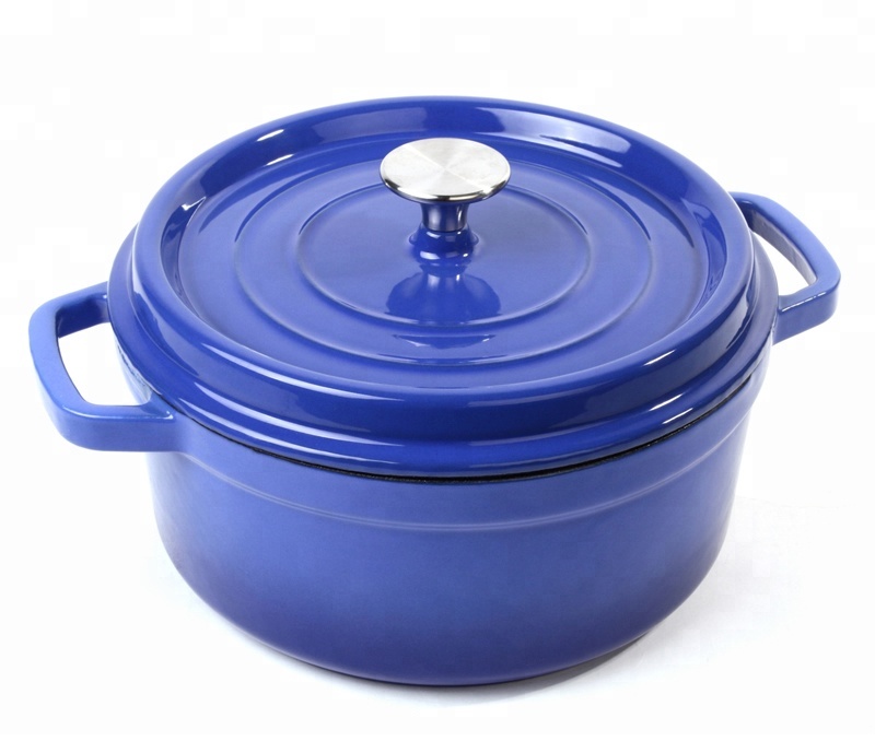 Сапфировая эмаль чугунный французский Cocotte