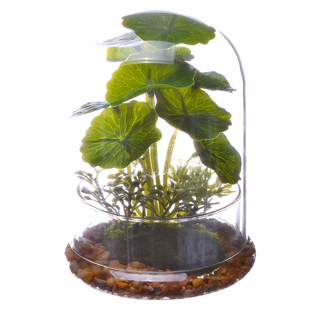 Garden supplies item type mini artificial succulent plants with glass pot