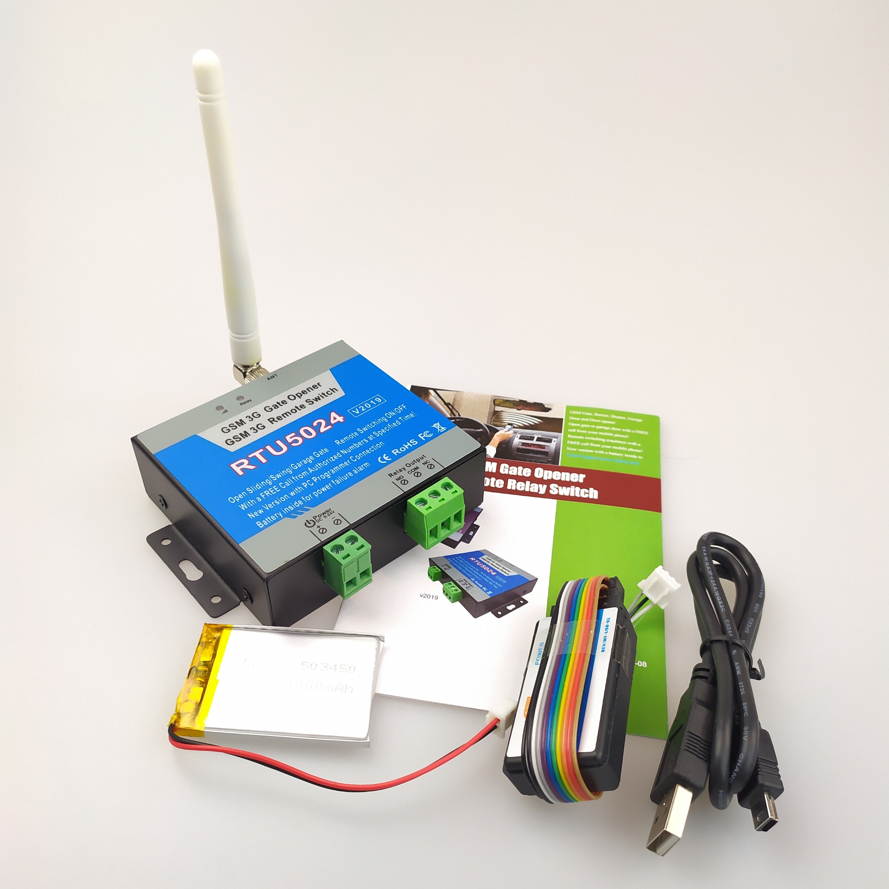 HUOBEI RTU5024 GSM Открыватель поворотных ворот с бортовой батареей для оповещения о сбое питания