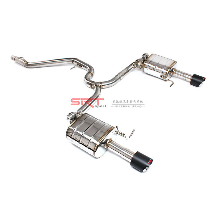 automobile exhaust pipe for Volkswagen VW CC electric exhaust valve catback with quad double tip