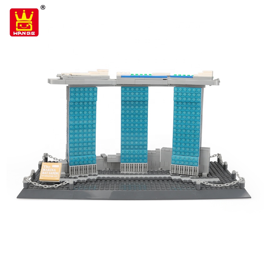 Wange кирпичи пластик Совместимость игрушечные лошадки дети marina bay sands строительные Конструкторы для ребенка