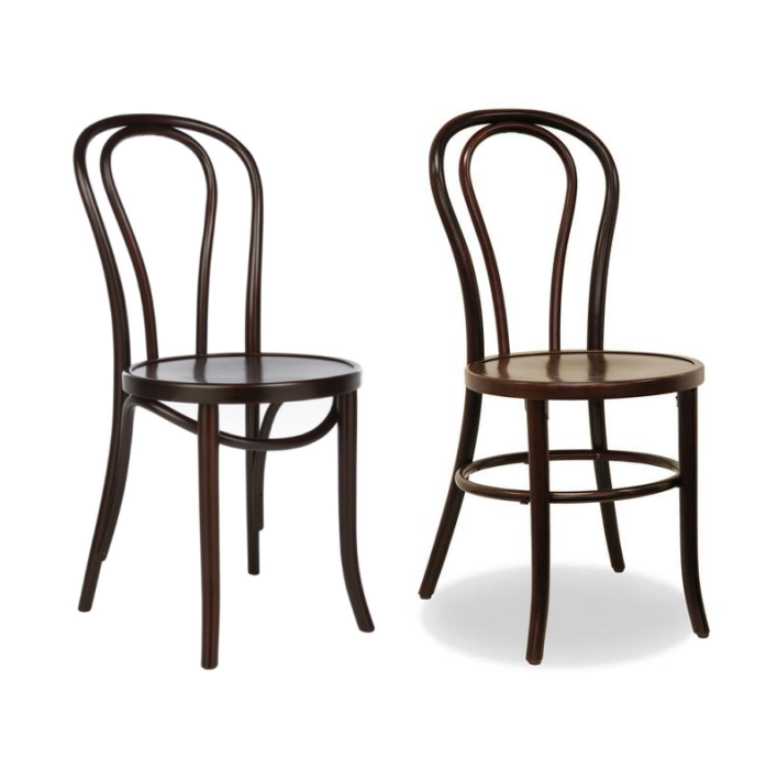 Старинное деревянное свадебное кресло из цельного дерева Thonet Bentwood